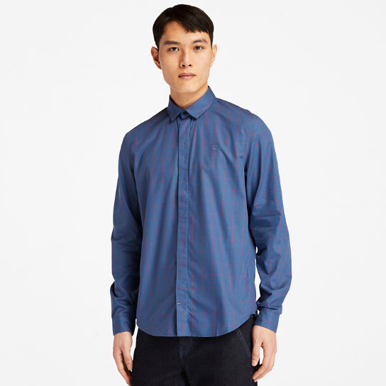 Chemise à carreaux en Tencel™ pour homme en bleu | Timberland