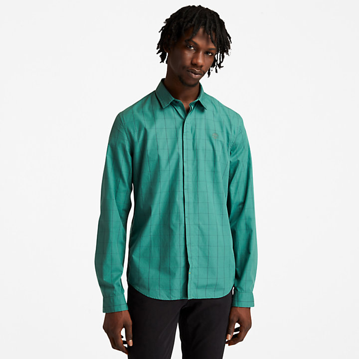 Tencel™ Check Overhemd voor heren in groen-