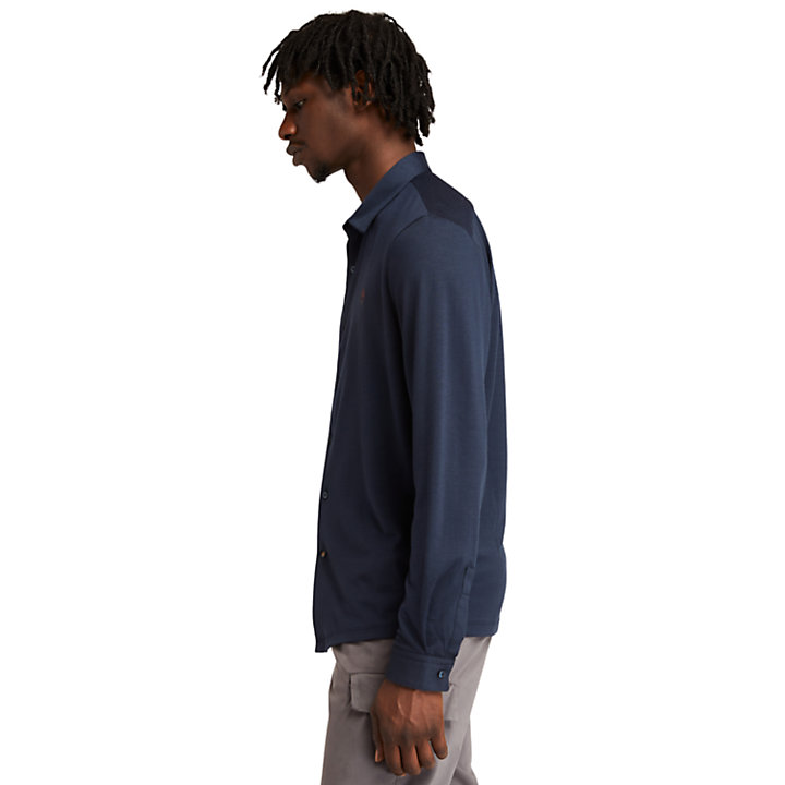 Camicia da Uomo Eco-ready in blu marino-