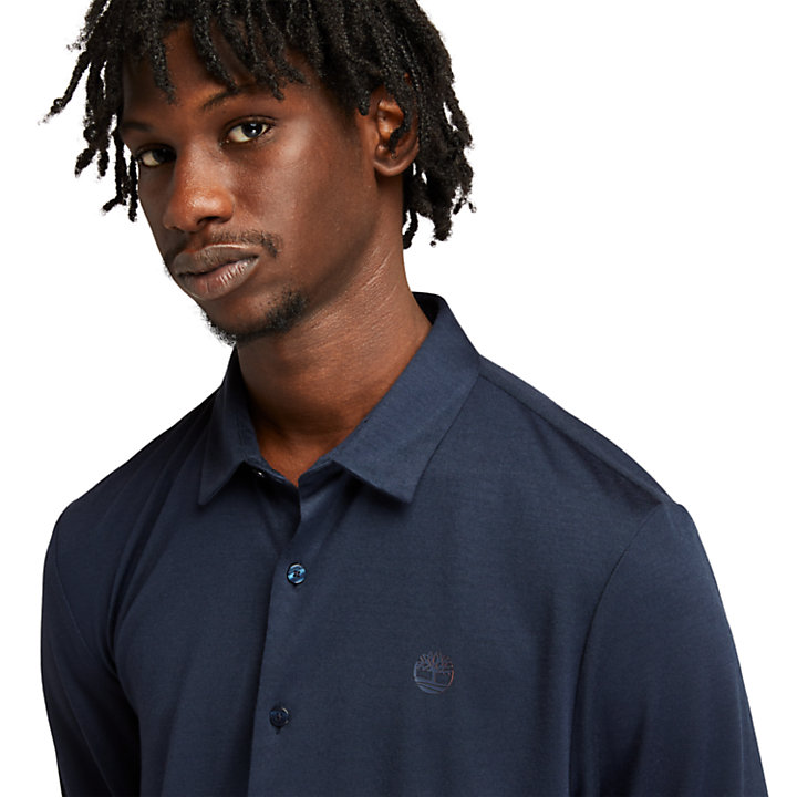 Camicia da Uomo Eco-ready in blu marino-