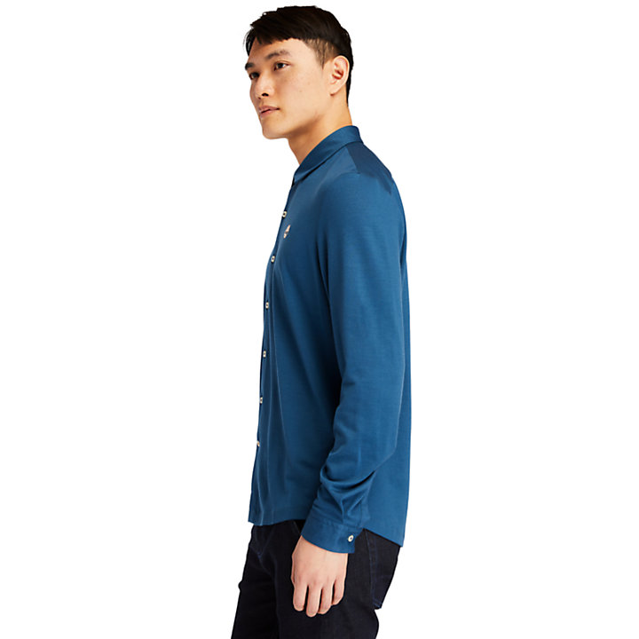 Camicia da Uomo Eco-ready in blu-