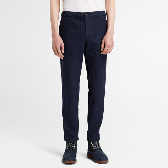 Warm-feel Cotton Trousers for Men in Navy | Timberland