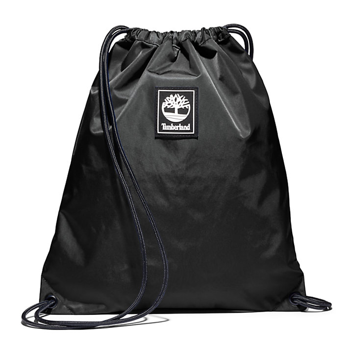 Bolsa con Cierre de Cordón Ajustable con Logotipo en color negro-