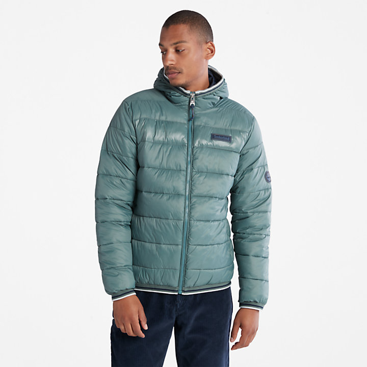 Garfield Midweight Hooded Puffer Jacket for Men in Green-