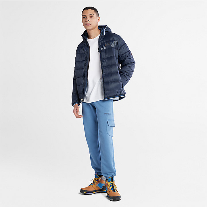 Garfield Midweight Hooded Puffer Jacket for Men in Navy