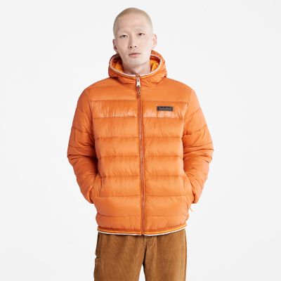 Timberland Garfield Midweight Hooded Puffer Jacket For Men In Orange Orange
