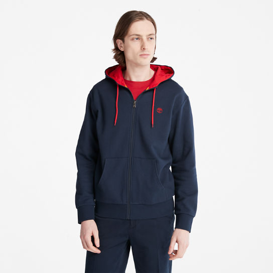Oyster River Zip Hoodie for Men in Navy | Timberland