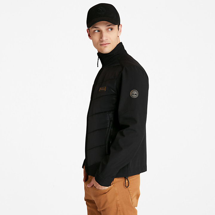 Soft-Shell Hybrid Jacket for Men in Black-