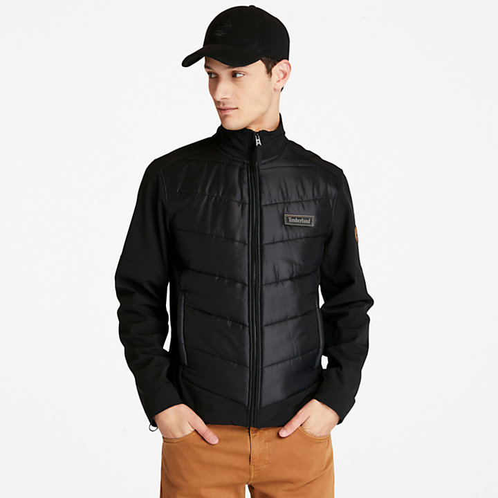 Soft-Shell Hybrid Jacket for Men in Black-