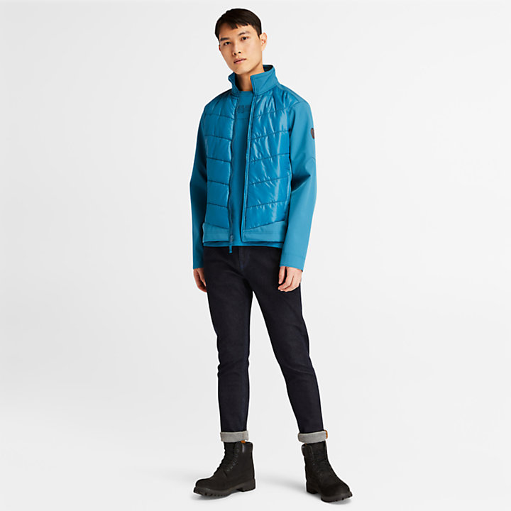 Soft-Shell Hybride jas voor heren in groenblauw-