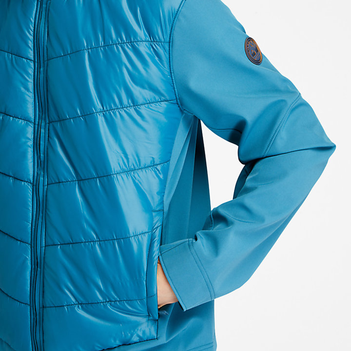 Soft-Shell Hybrid Jacket for Men in Teal-