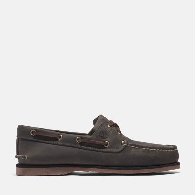 Classic Leather Boat Shoe for Men in Medium Grey | Timberland