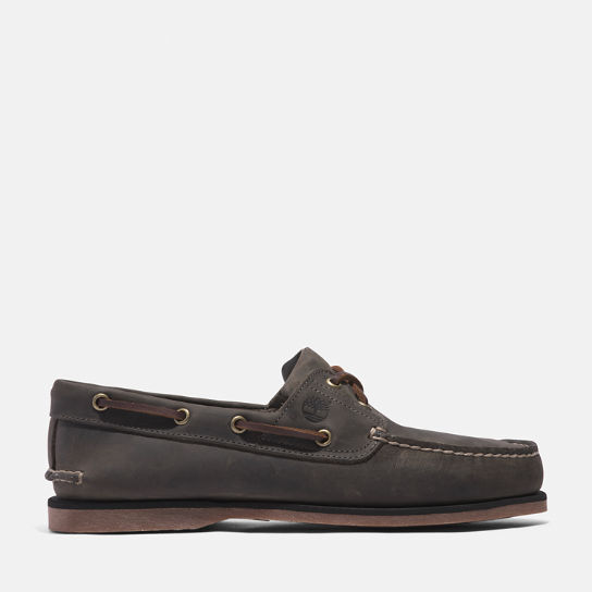 Classic Leather Boat Shoe for Men in Medium Grey | Timberland