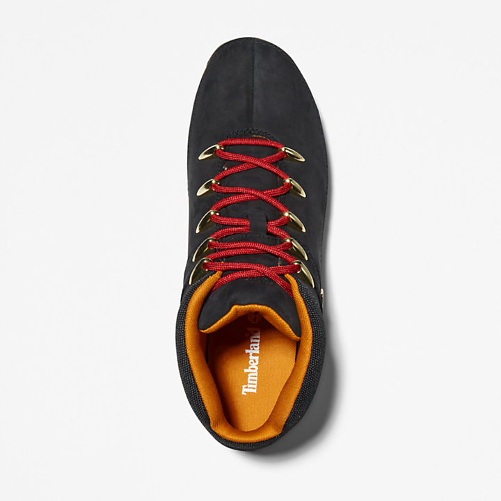Chaussure de randonnée Euro Sprint à lacets rouges pour homme en noir-
