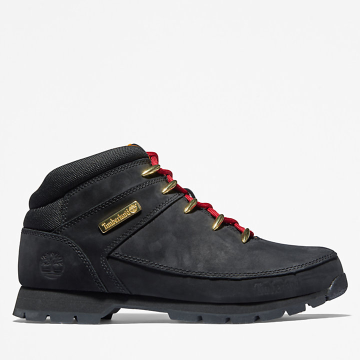 Euro Sprint Red-laced Hiker for Men in Black-