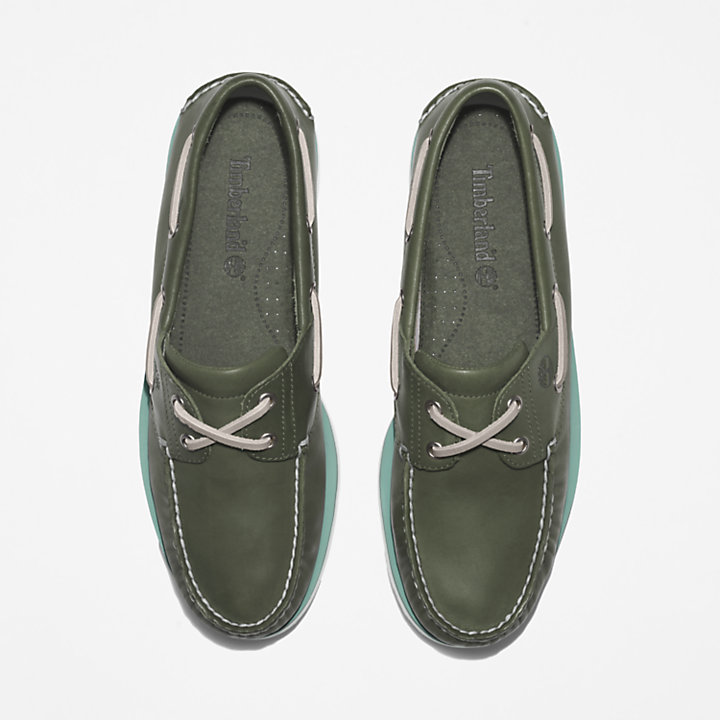 Chaussure bateau à 2 œillets Timberland® Classic pour homme en vert foncé-