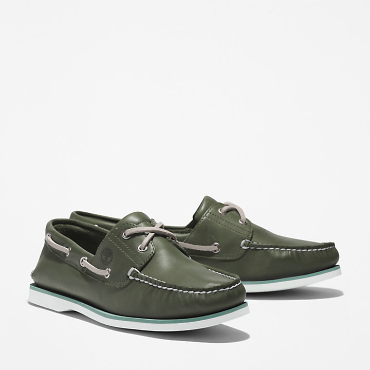 Chaussure bateau à 2 œillets Timberland® Classic pour homme en vert foncé-