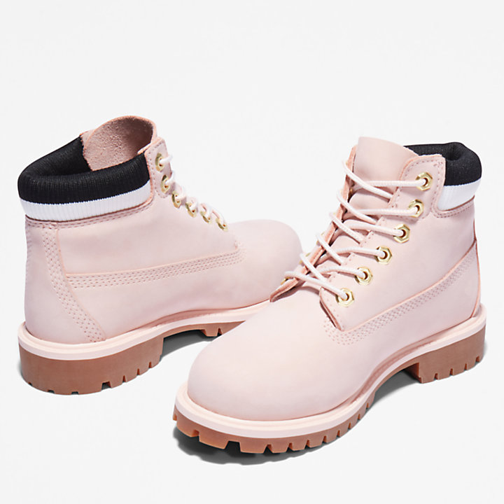 Timberland® Premium 6-Inch Waterproof Boots for Junior in Light Pink-