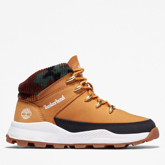 Brooklyn High Top Trainer for Youth in Yellow/Camo | Timberland