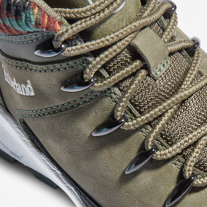 Brooklyn High Top Trainer for Youth in Dark Green-