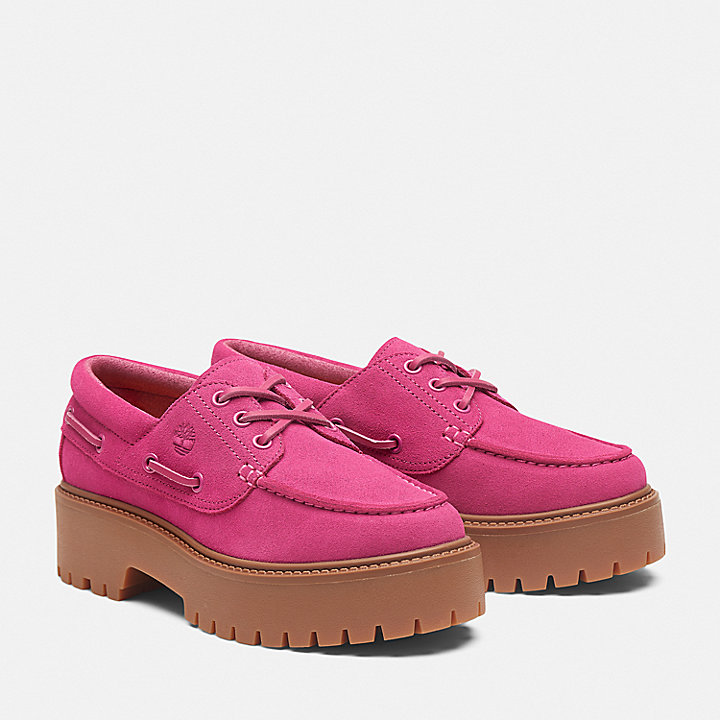 Stone Street Boat Shoe for Women in Dark Pink