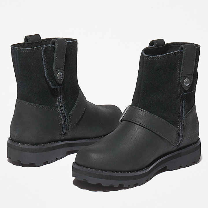 Courma Kid Side-zip Winter Boot for Youth in Black