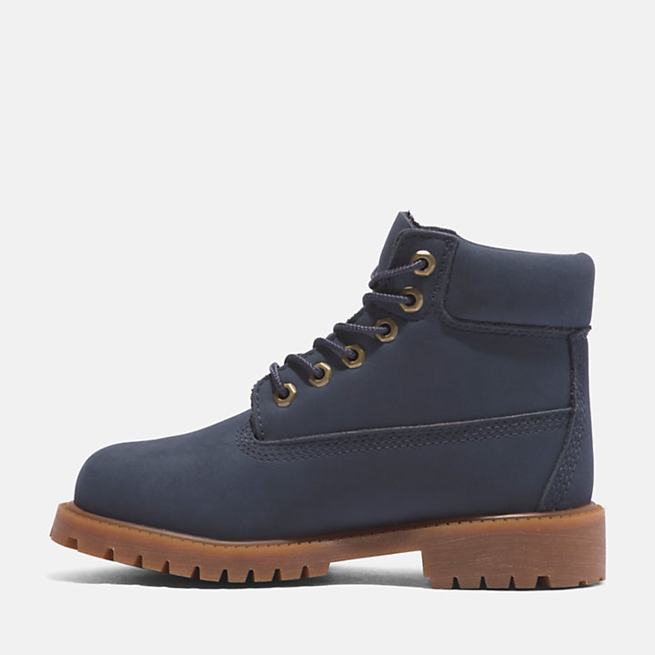 Timberland® Premium 6-Inch Lace-Up Waterproof Boot For Youth in Dark Blue-