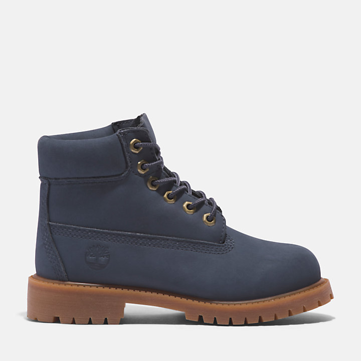 Timberland® Premium 6-Inch Lace-Up Waterproof Boot For Youth in Dark Blue-