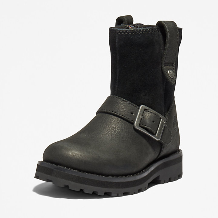 Courma Kid Side-zip Winter Boot voor peuters in zwart-
