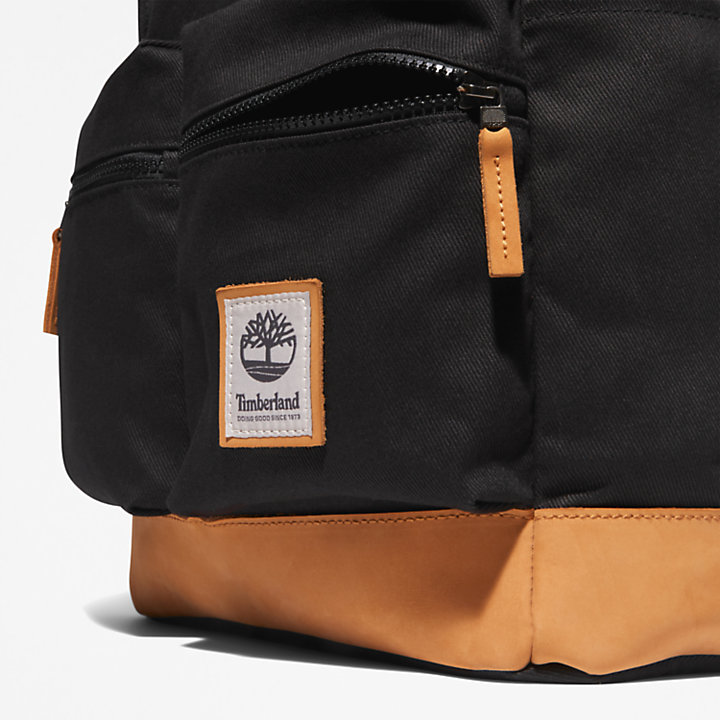 Needham Zip-Top Backpack in Black-