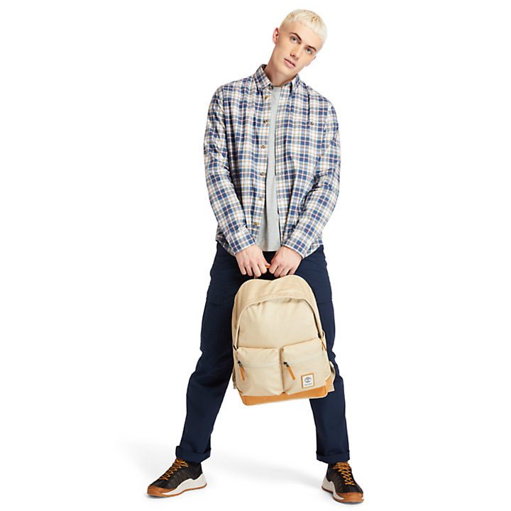 Needham Zip-top Backpack in Beige-