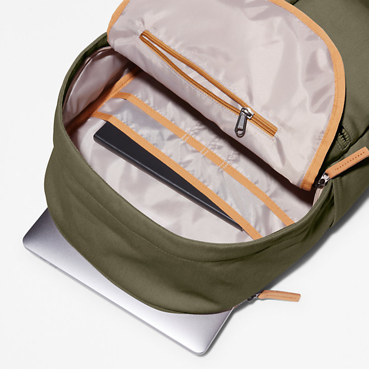 Needham Zip-Top Backpack in Dark Green-