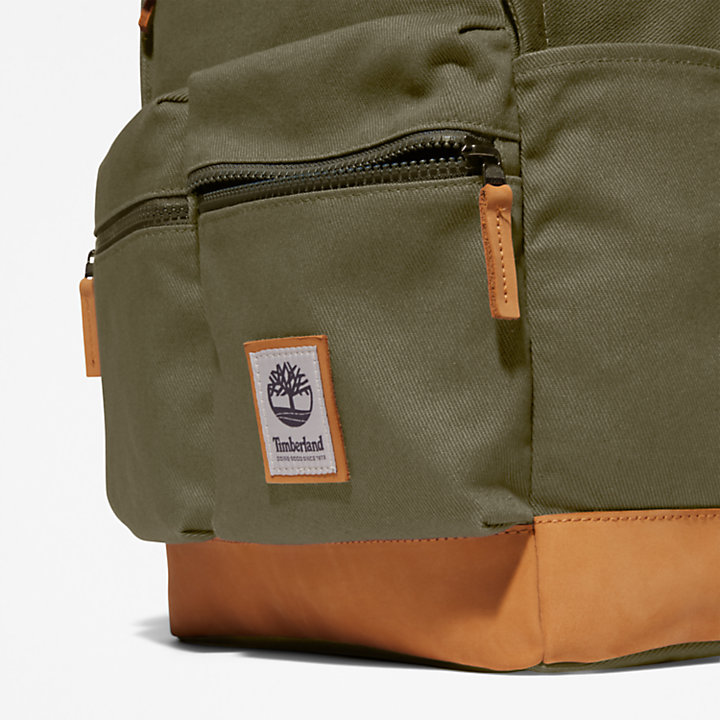 Needham Zip-Top Backpack in Dark Green-
