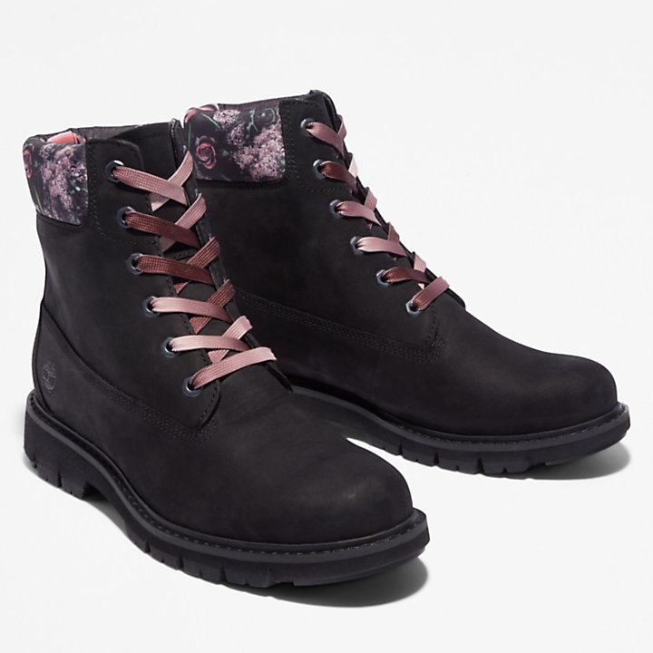 6-inch Boot Lucia Way pour femme en noir/motif floral-