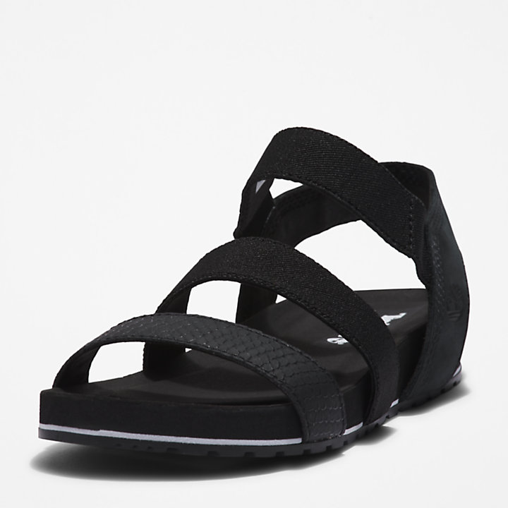 Malibu Waves Ankle-strap Sandal for Women in Black-