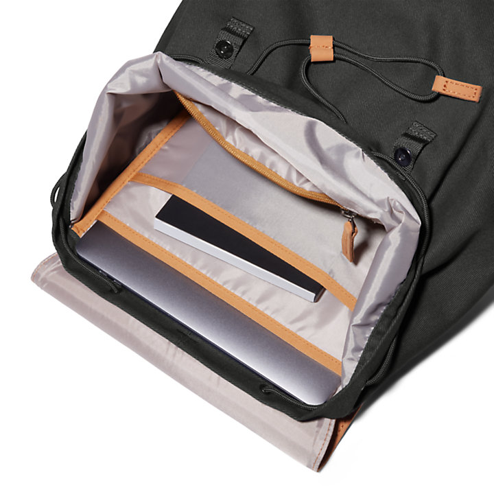 Needham Flap-Top Backpack in Black-