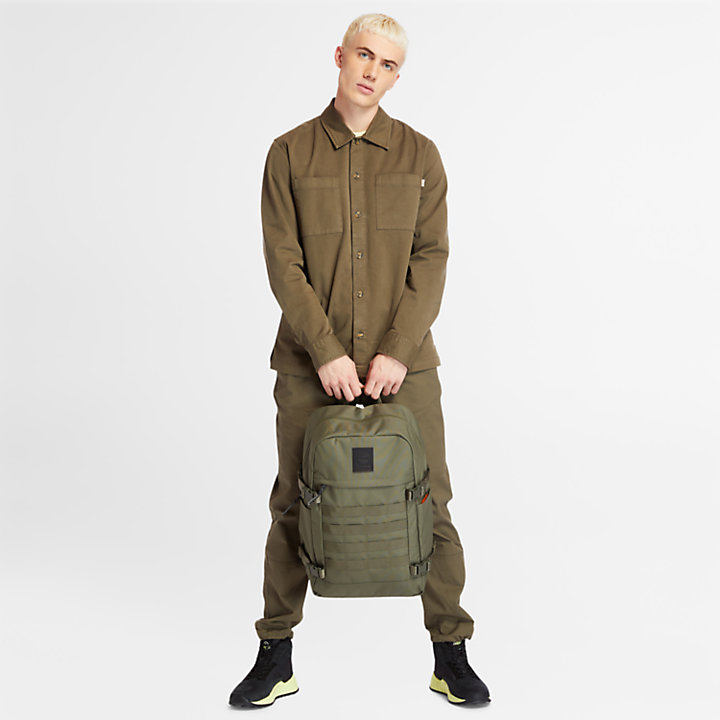 Dardin Zip-top Backpack in Dark Green-