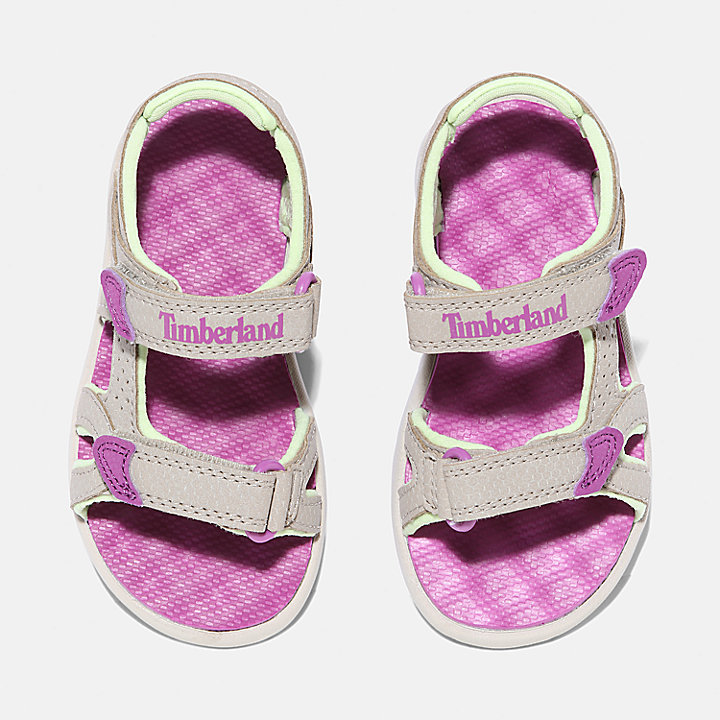 Perkins Row Sandale mit Doppelriemen für Kleinkinder in Beige oder Grau