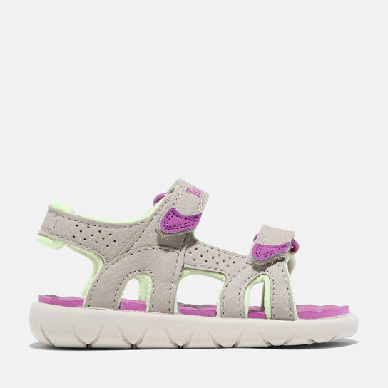 Sandalo con Doppio Cinturino Perkins Row da Bambino (dal 20 al 30) in grigio e rosa | Timberland