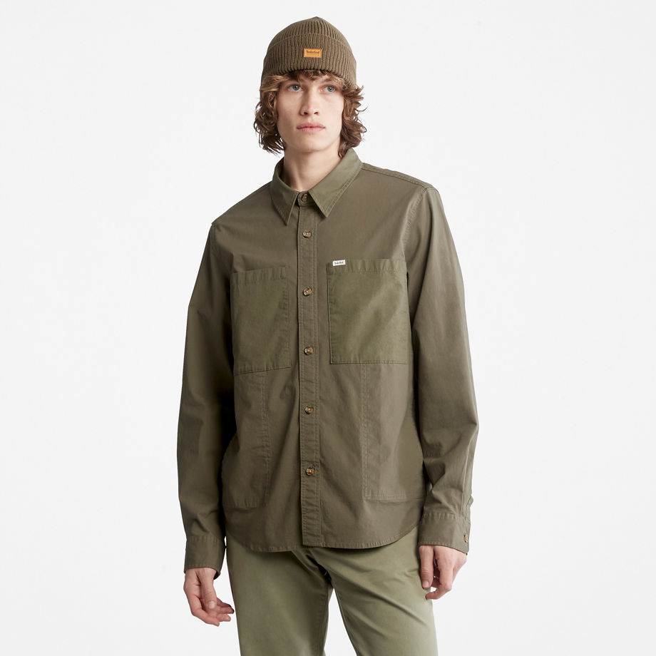 Timberland Outdoor Heritage Overshirt For Men In Dark Green Green, Size XL