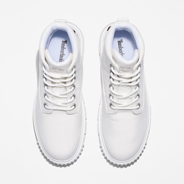Greyfield Canvas Boots for Women in White-