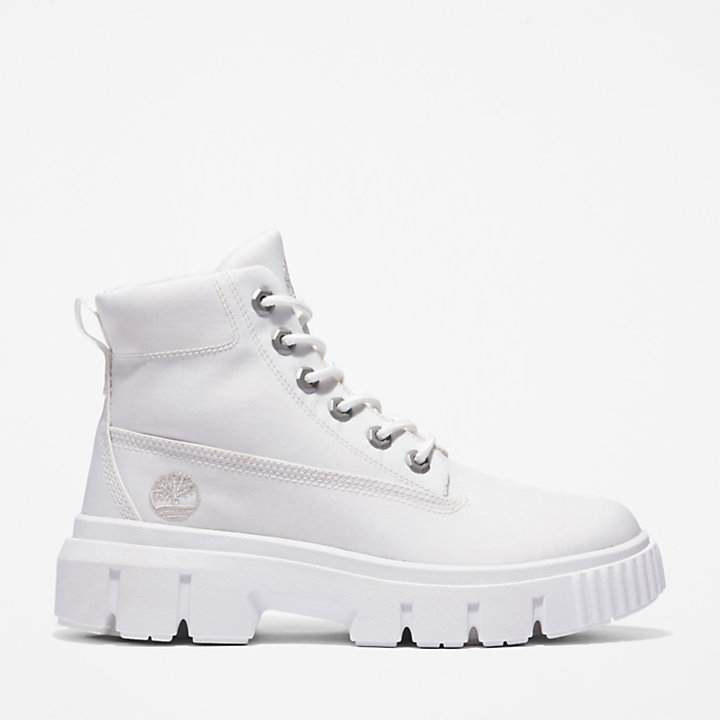 Greyfield Canvas Boot for Women in White-