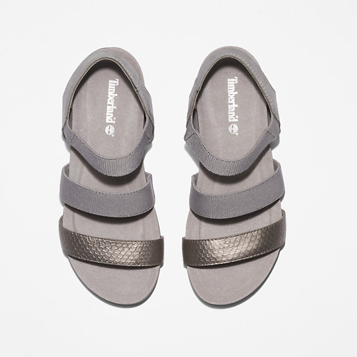 Malibu Waves Sandaal met enkelbandje voor dames in grijs-