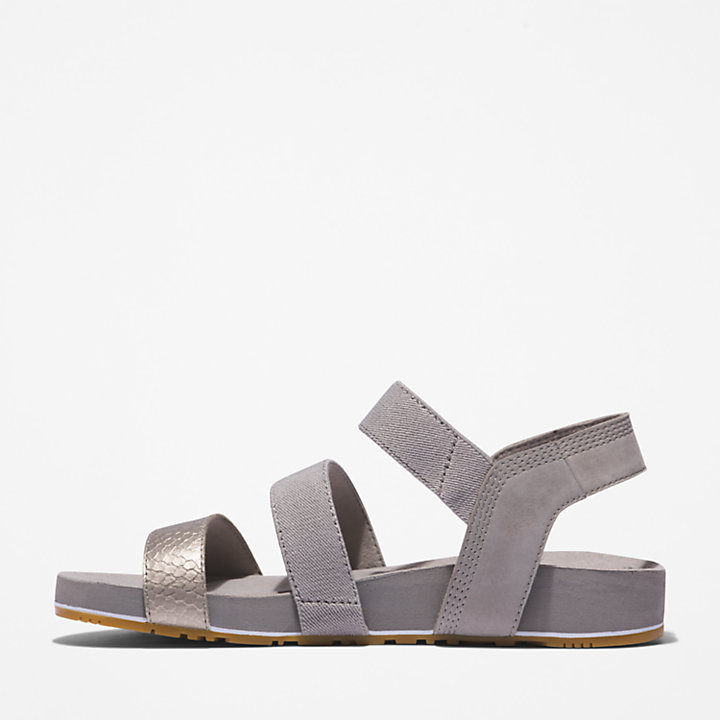Malibu Waves Sandale mit Knöchelriemchen für Damen in Grau-