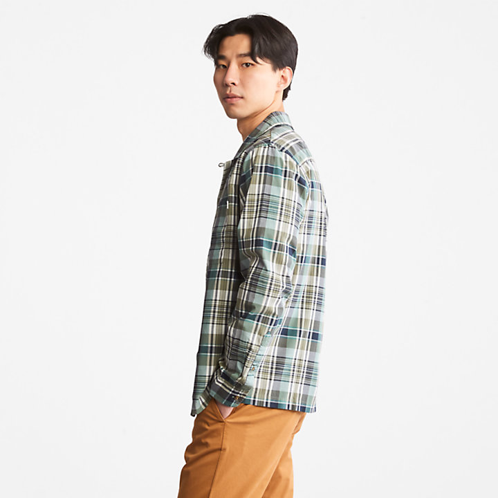 Outdoor Heritage Check Shirt for Men in Green-