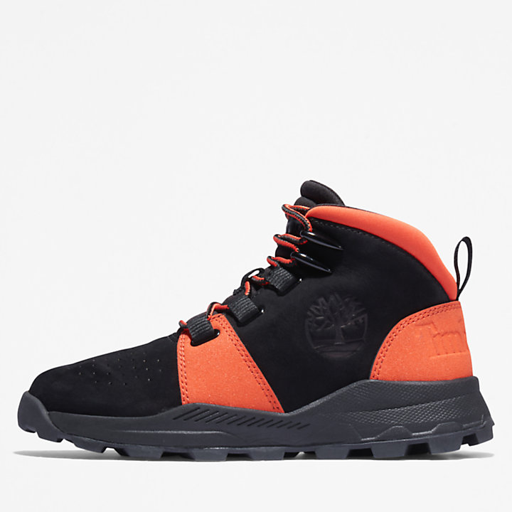 Sneaker Stringata da Bambino (dal 30,5 al 35) Brooklyn in colore nero/arancione-