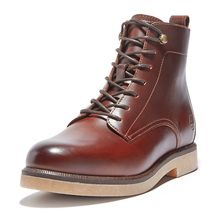 Cambridge Square Lace-up Boot for Women in Brown-