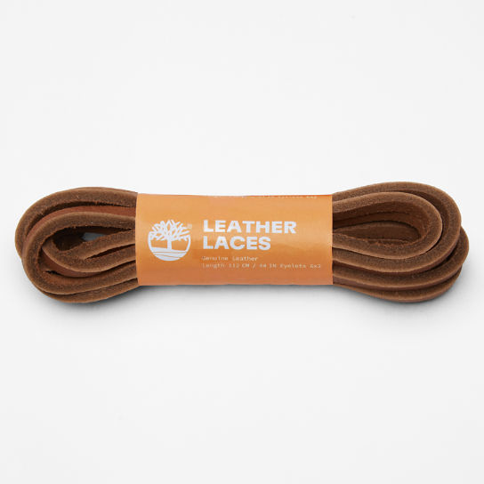 Cordones de repuesto de cuero sin curtir planos de 112 cm / 44 in en marrón | Timberland