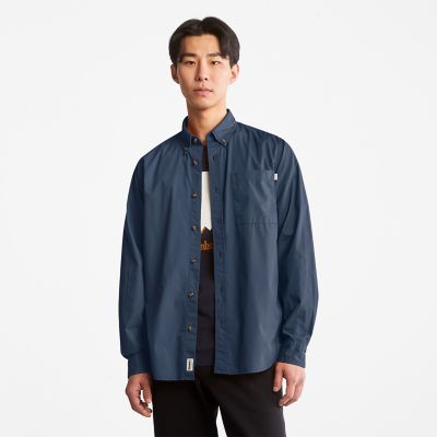 Outdoor Heritage Washed Poplin Shirt for Men in Blue | Timberland