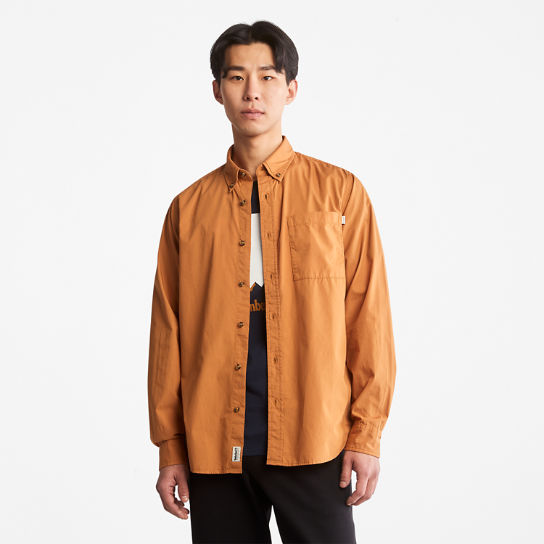 Outdoor Heritage Washed Poplin Shirt for Men in Light Brown | Timberland